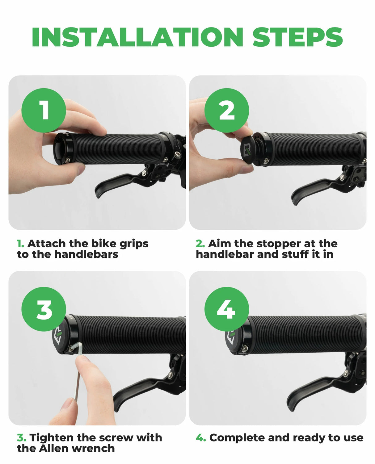 Fahrradgriffe 22 mm – Mit Alu‑Lock & Anti‑Rutsch‑TPE