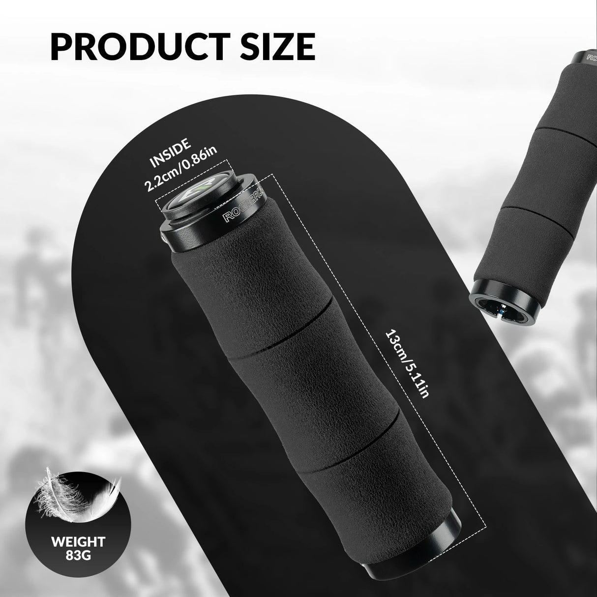 Fahrradgriffe – Rutschfeste EVA‑Schwammgriffe mit Aluminium, 22 mm