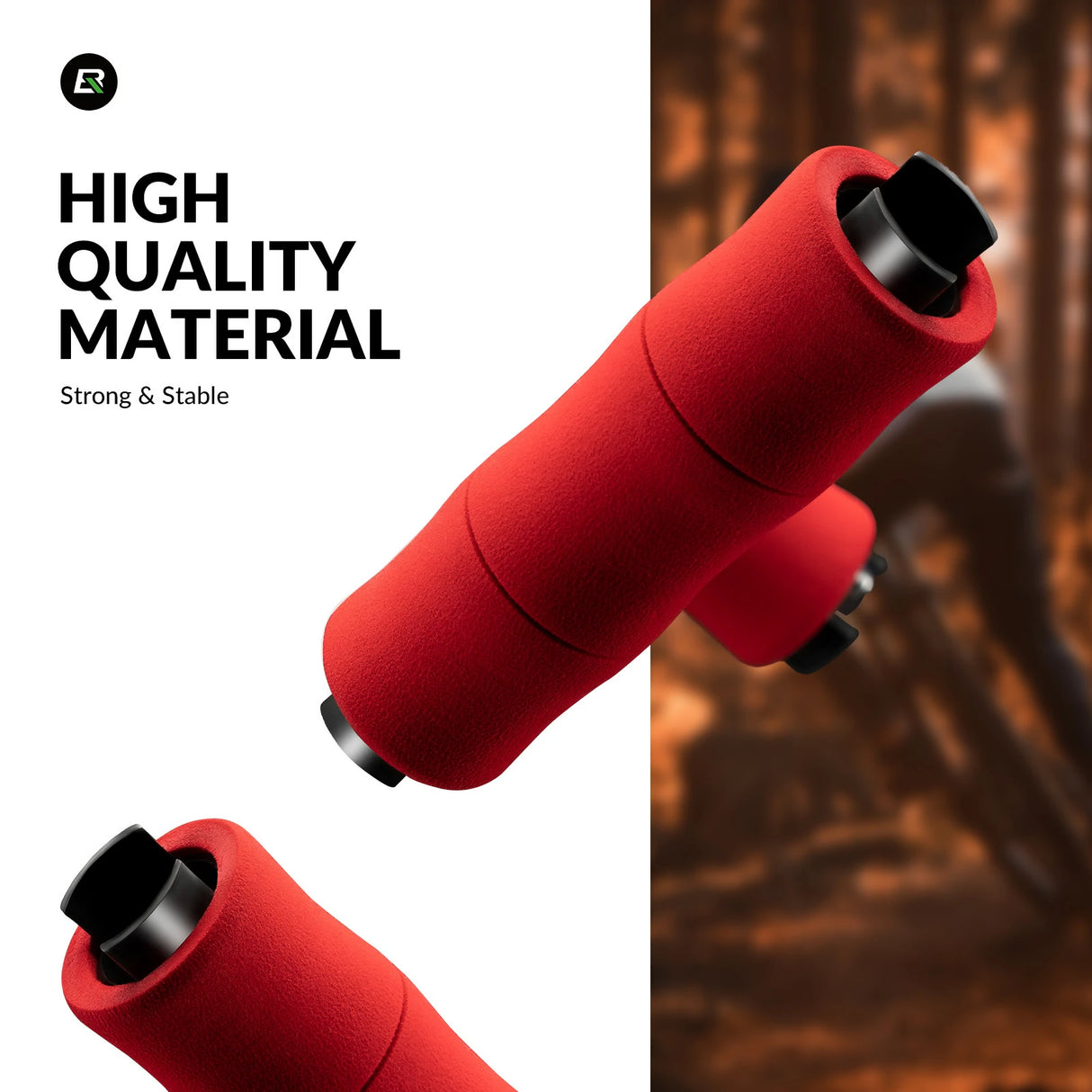 Fahrradgriffe – Rutschfeste EVA‑Schwammgriffe mit Aluminium, 22 mm