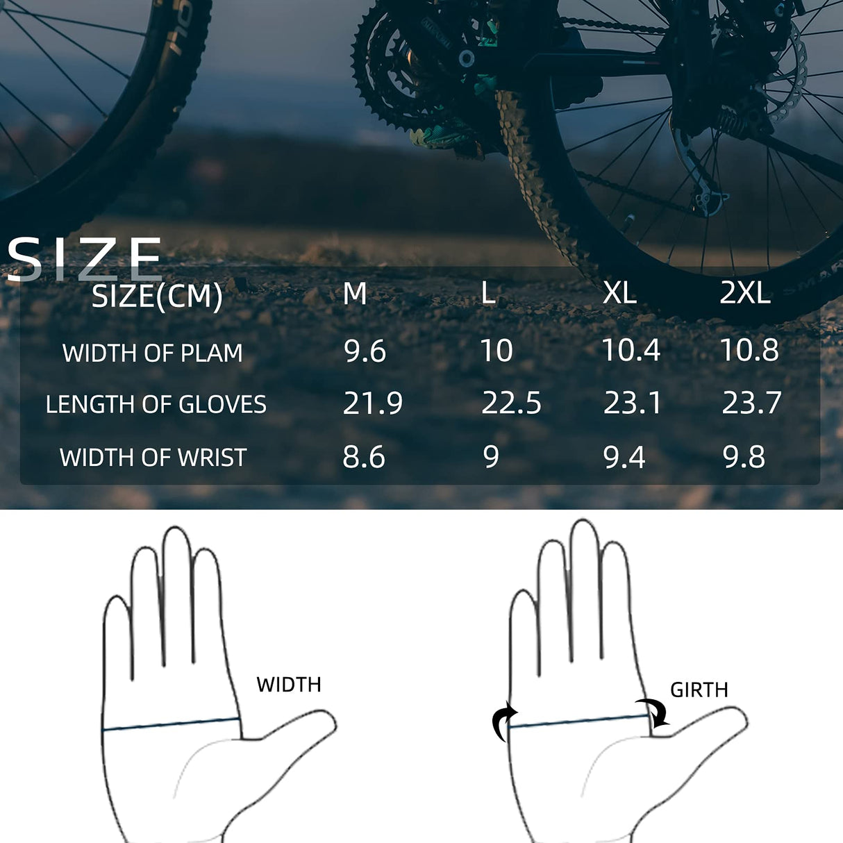 Fahrradhandschuhe Atmungsaktive Radsport Handschuhe M