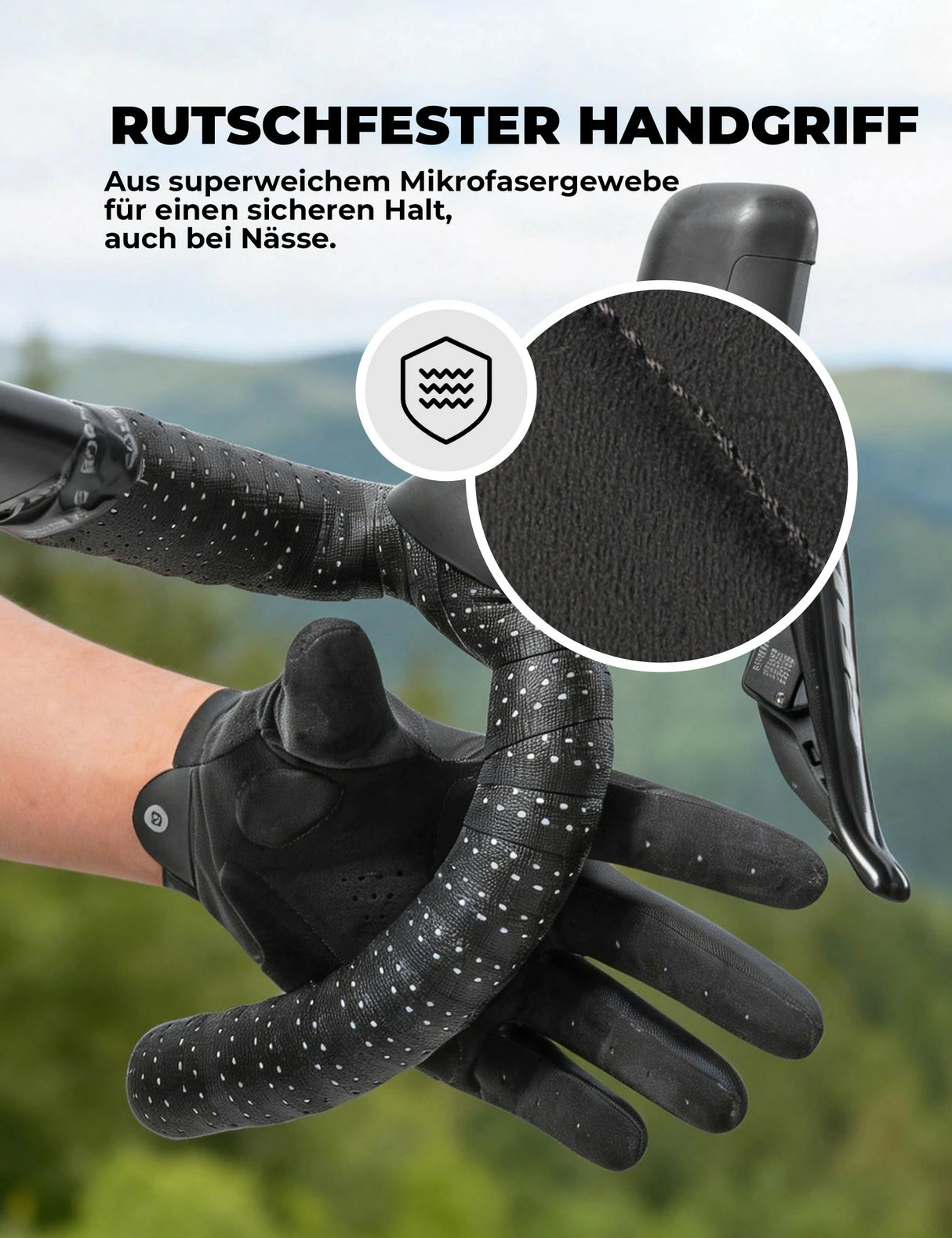 ROCKBROS Fahrradhandschuhe – Rutschfest & stoßabsorbierend, mit SBR‑Polster