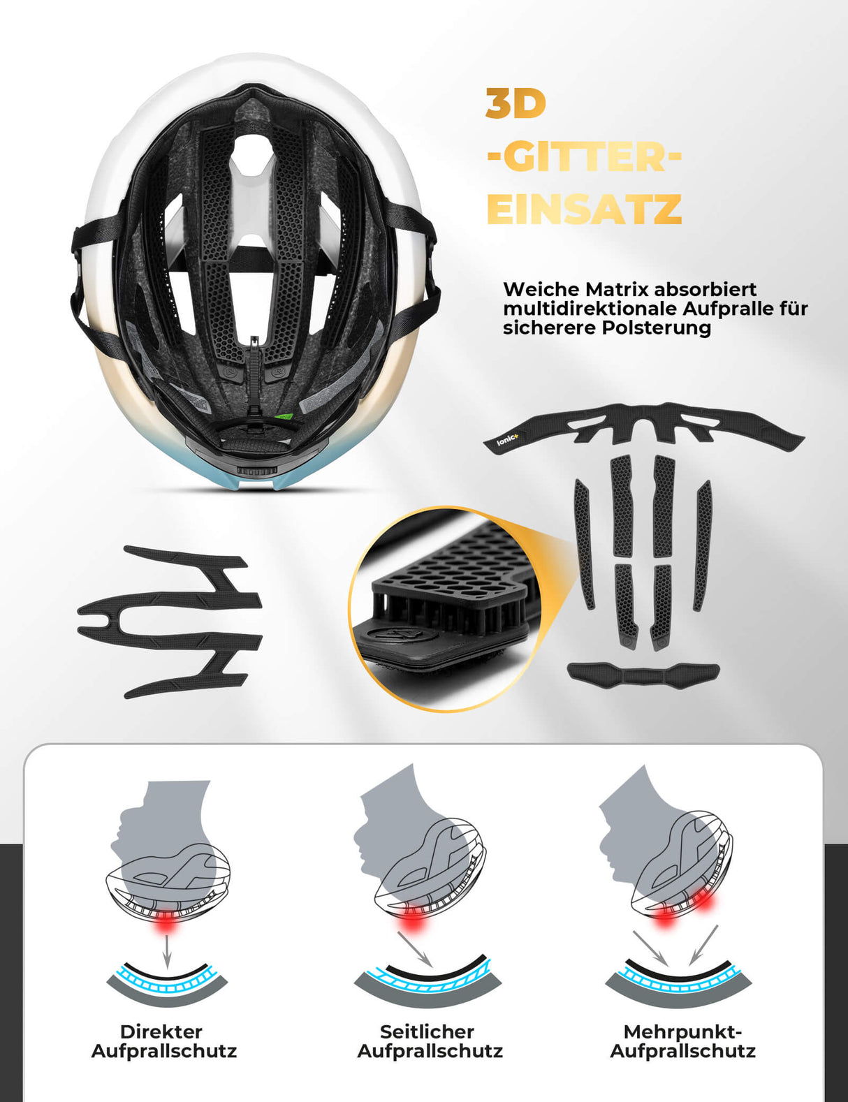 Fahrradhelm mit Verstärkungsrahmen 58-62cm