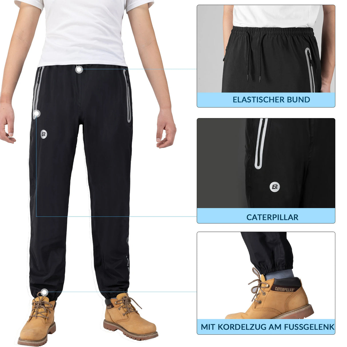 Herren Fahrrad‑Regenhose – Wasserdicht & Outdoor‑tauglich