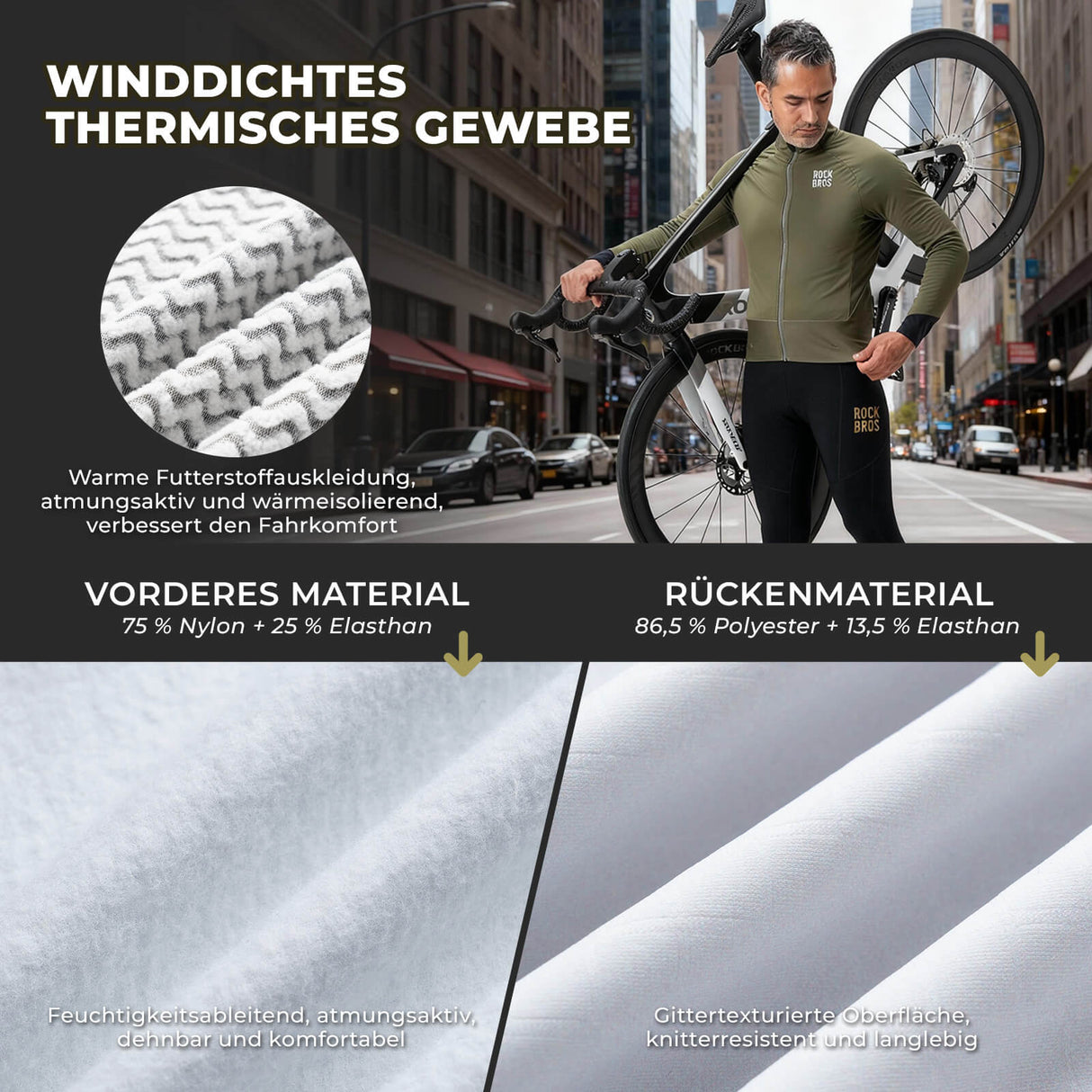 Fahrradjacke mit Reflexelementen – Atmungsaktiv & Praktisch