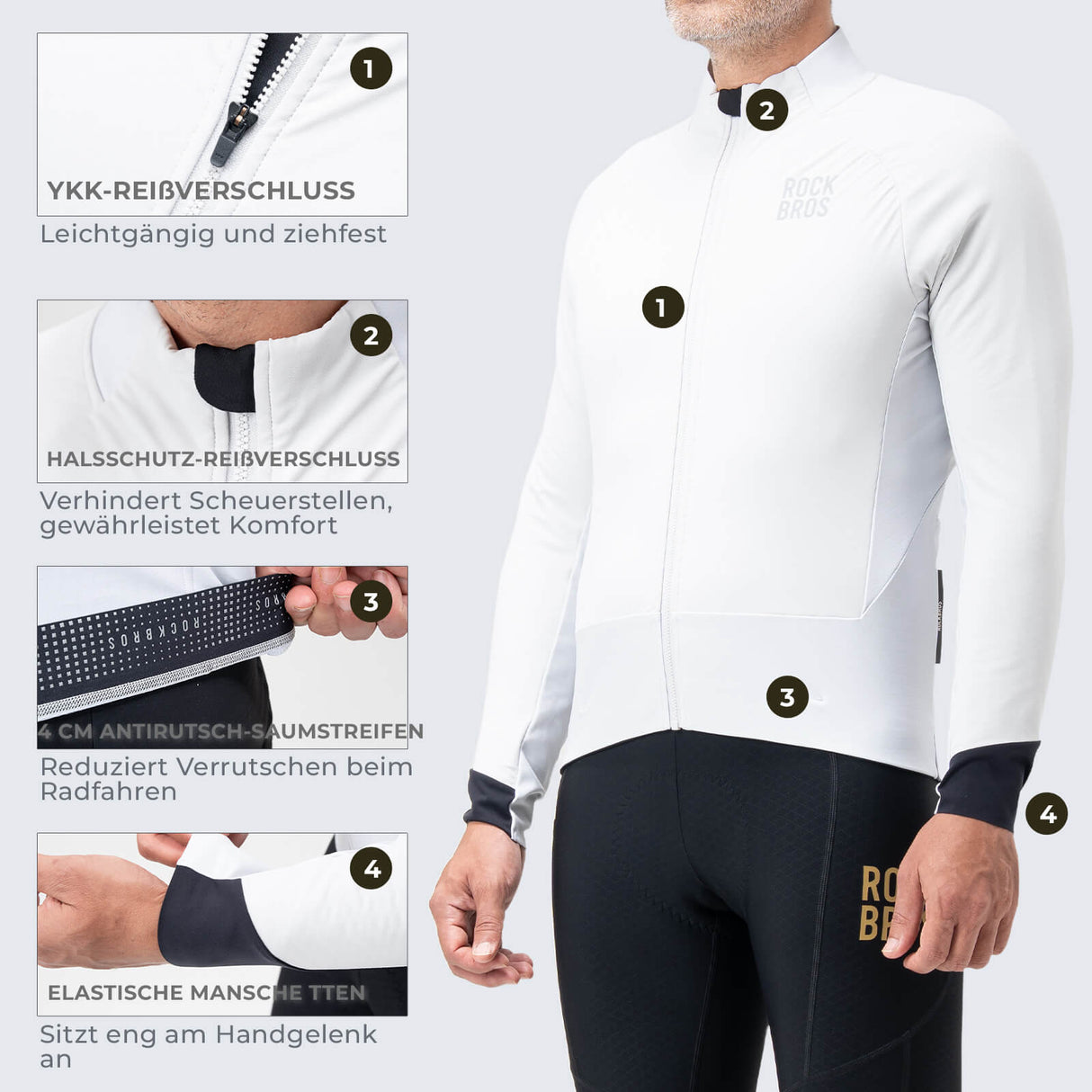 Fahrradjacke mit Reflexelementen – Atmungsaktiv & Praktisch