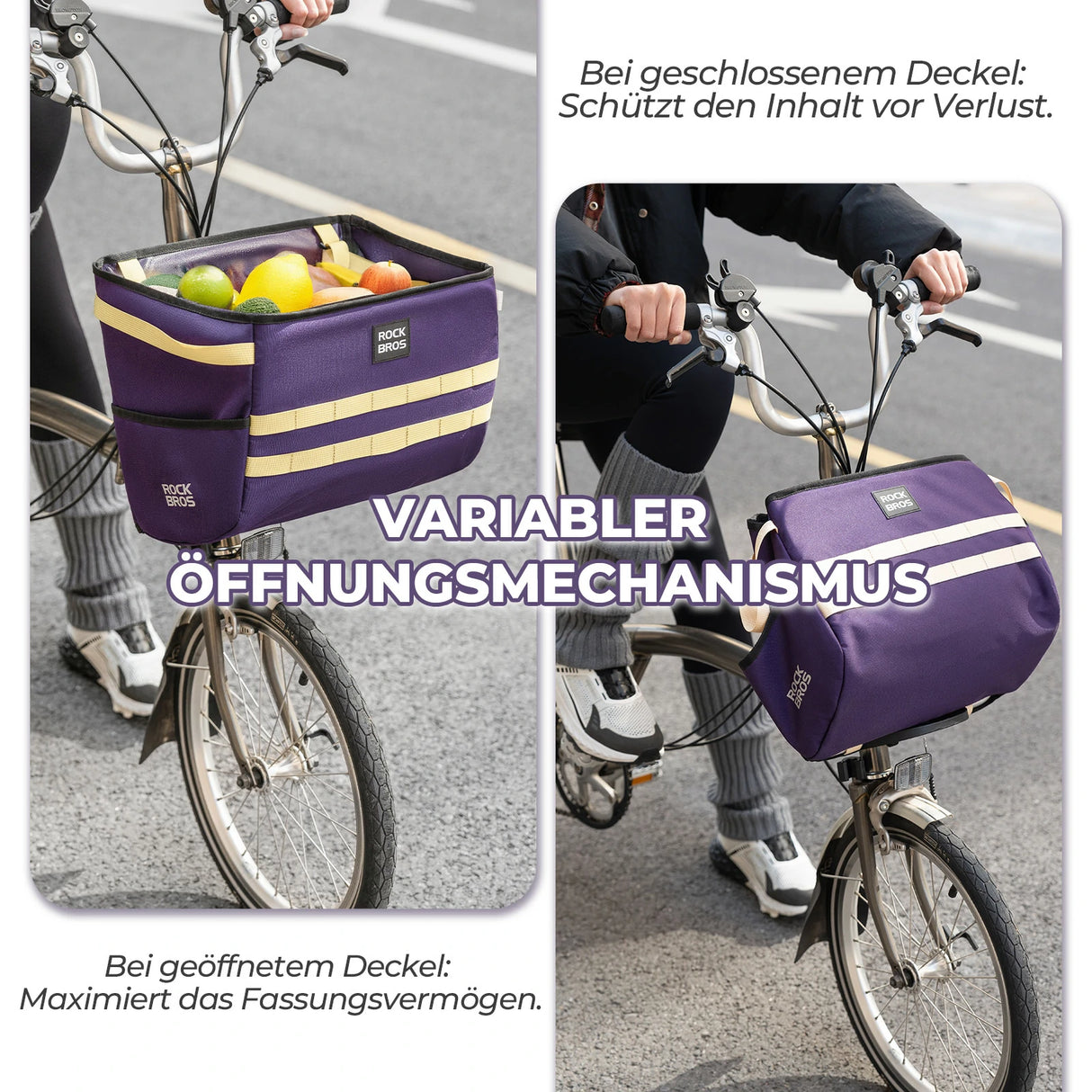 Fahrradlenkertasche für Brompton – 16L Faltrad-Fronttasche (Korbtasche)