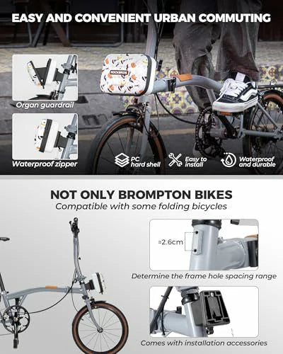 Fahrrad‑Lenkertasche für Brompton – Wasserdicht 1,9 L
