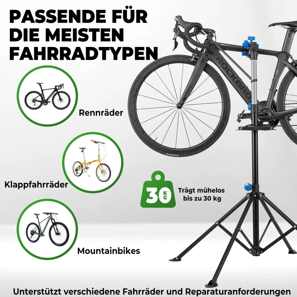 Fahrradmontageständer – Reparaturständer bis 30 kg Belastung