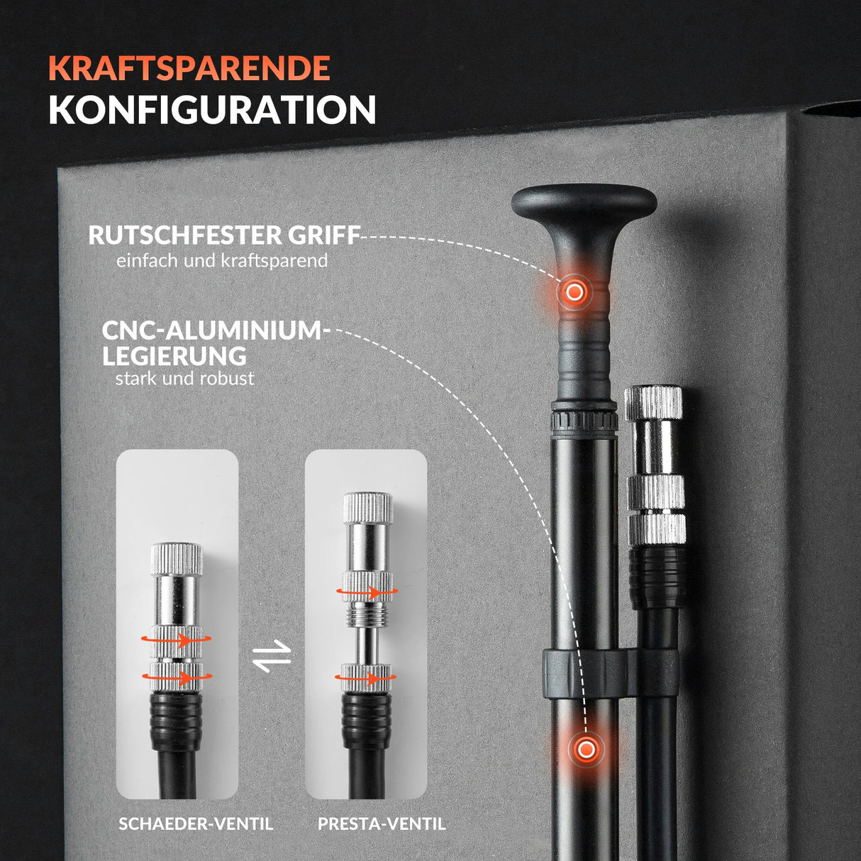 Fahrrad‑Gabel‑ & Dämpfer‑Hochdruckpumpe – 300 PSI