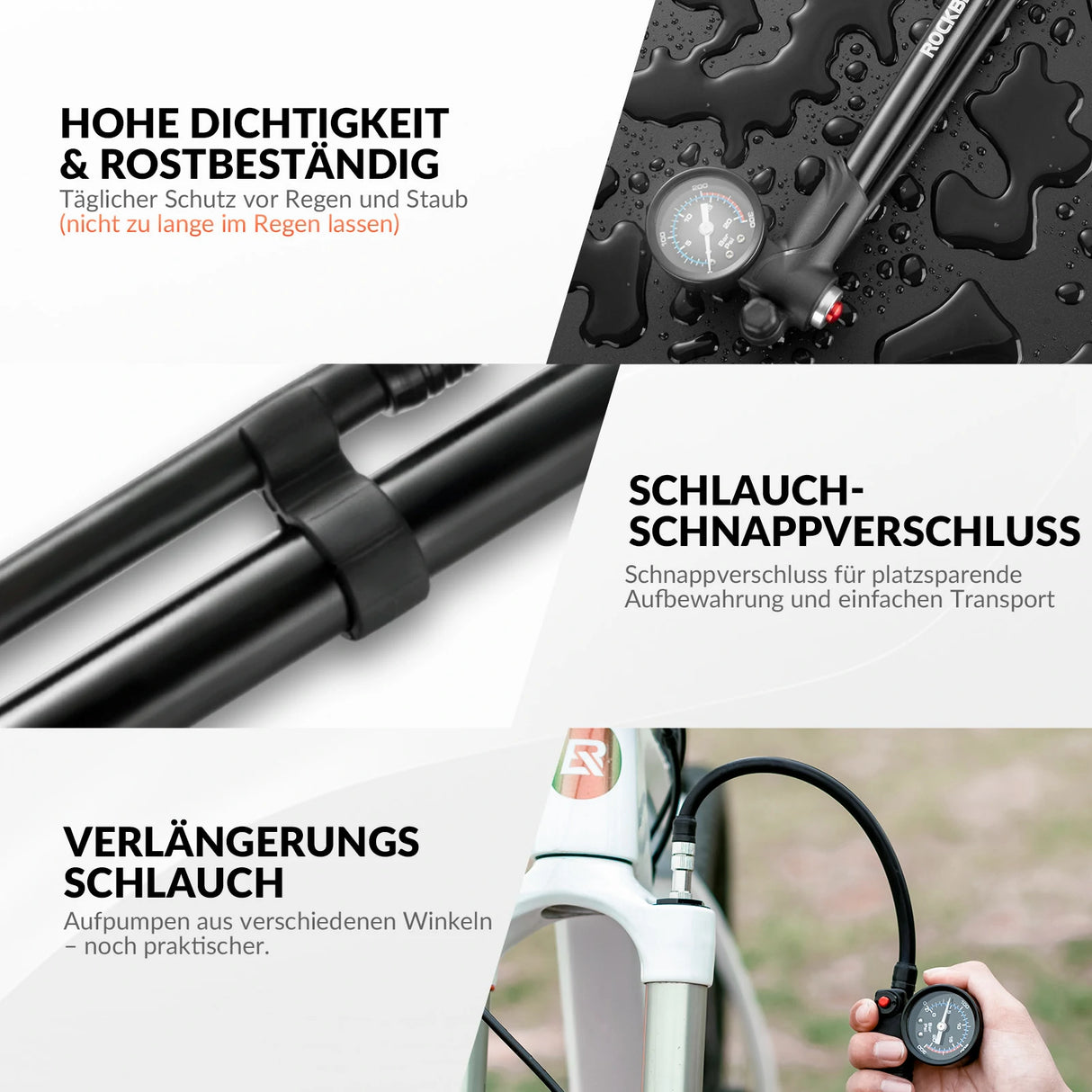 Fahrrad‑Gabel‑ & Dämpfer‑Hochdruckpumpe – 300 PSI