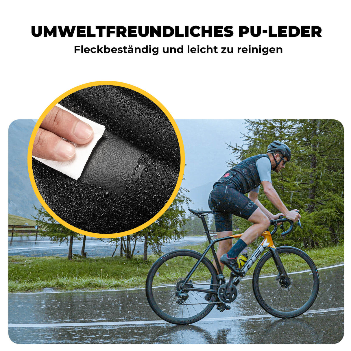 Fahrradsattel Ergonomisch, Komfortabel & Atmungsaktiv, Hochdichter PU-Schaum