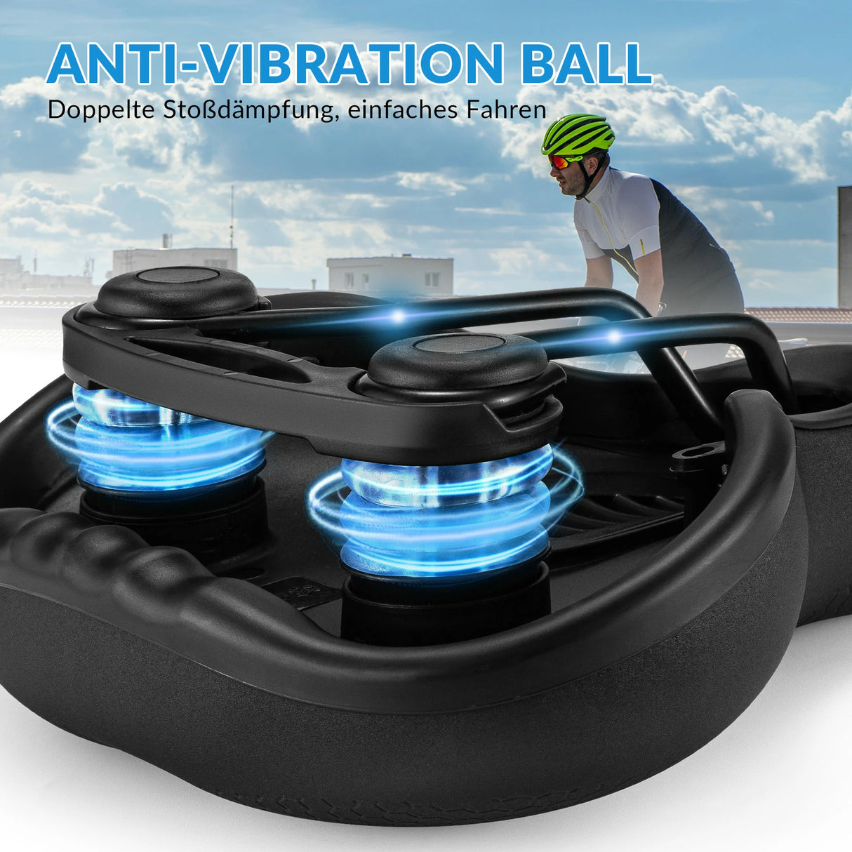 Fahrradsattel mit 5 cm Memory‑Foam – Atmungsaktiv, wasserdicht & 3 Typen