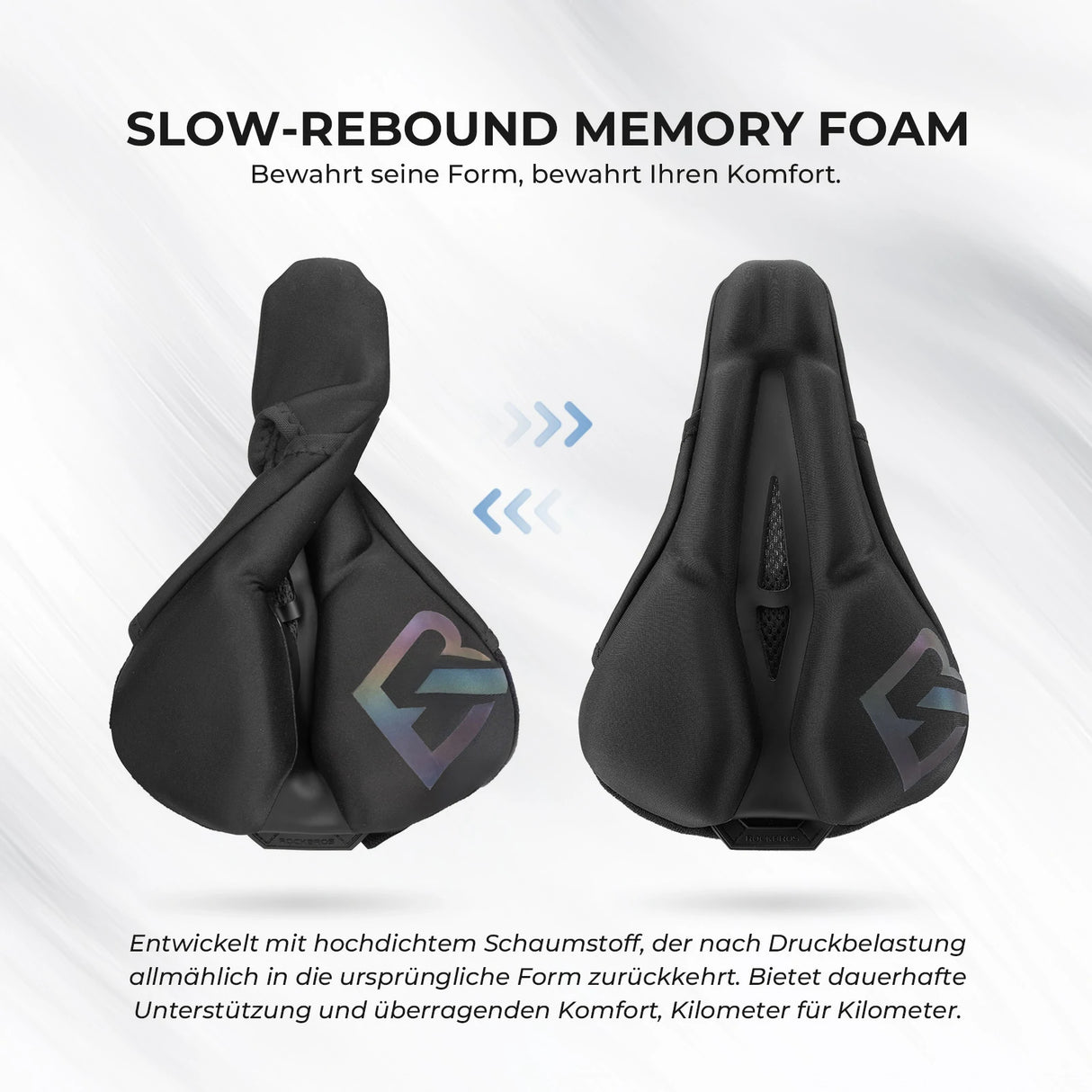 Fahrradsattel-Überzug – Ergonomischer Sattelbezug mit Memory-Foam & 3D-geformter Polsterung