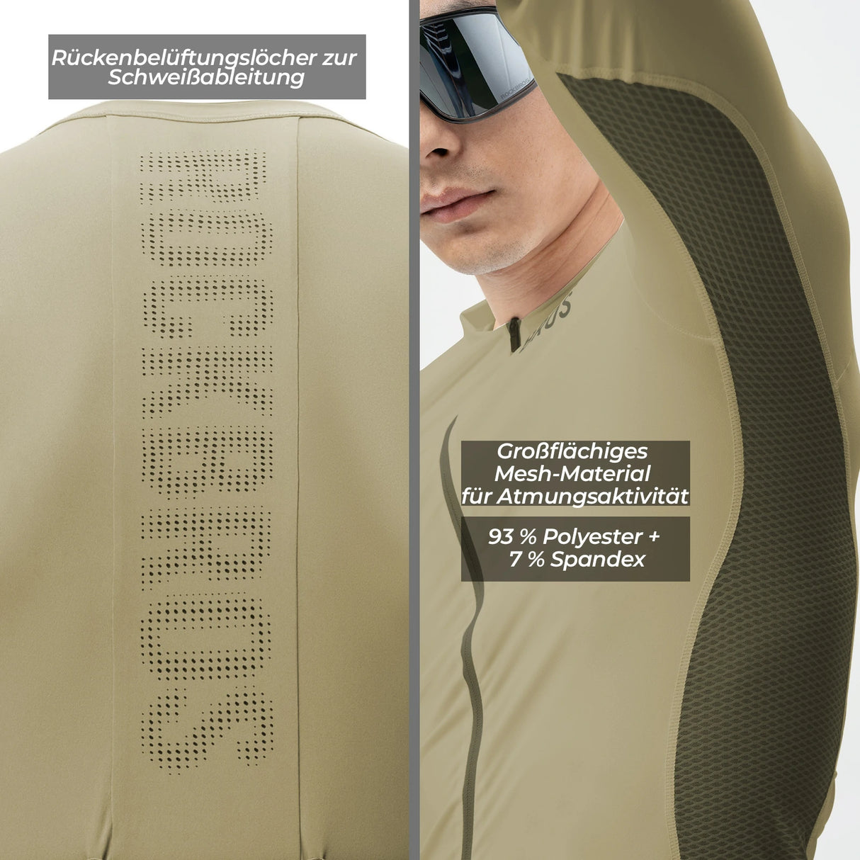 Herren Fahrradtrikot Langarm – Atmungsaktiv, schnelltrocknend & elastisch