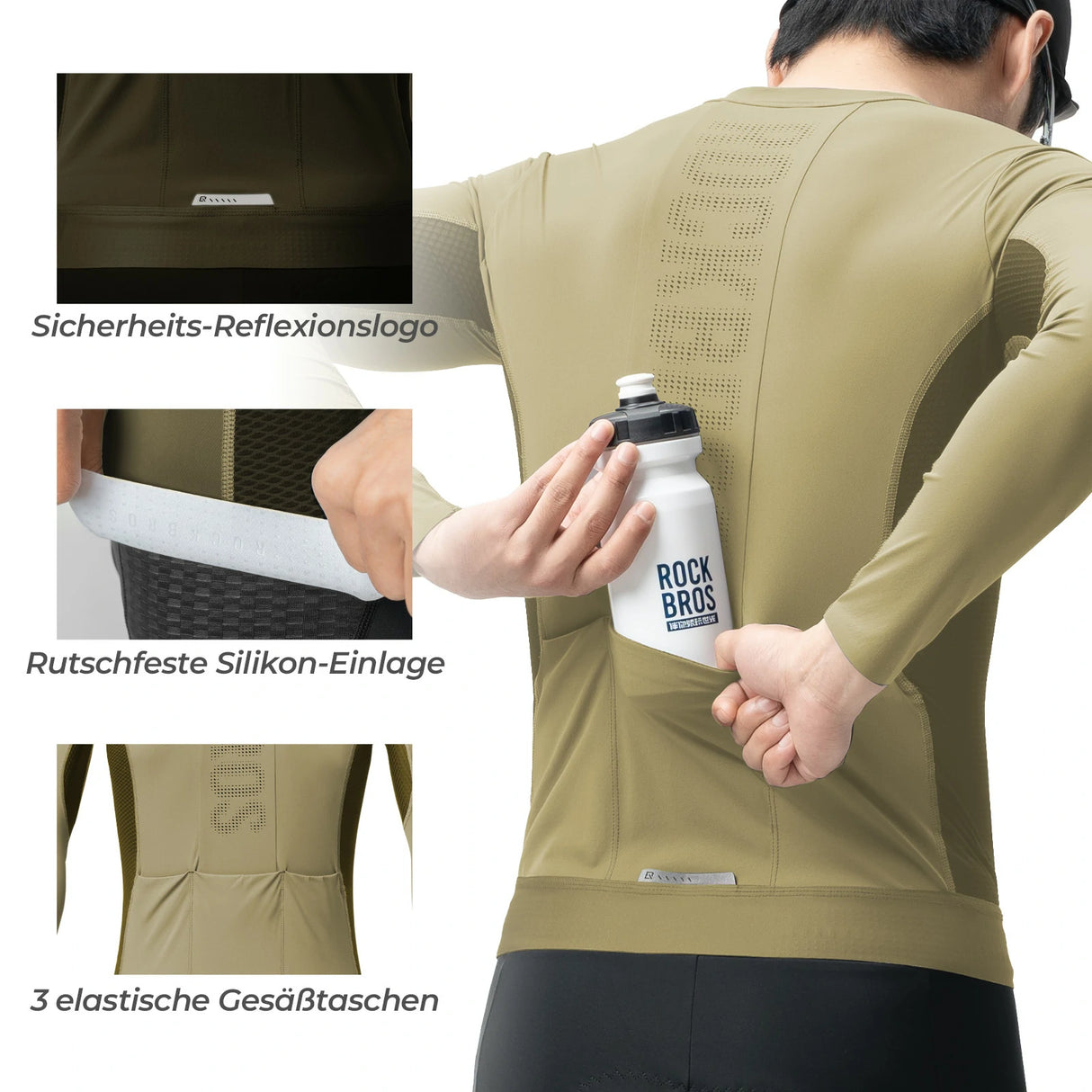 Herren Fahrradtrikot Langarm – Atmungsaktiv, schnelltrocknend & elastisch