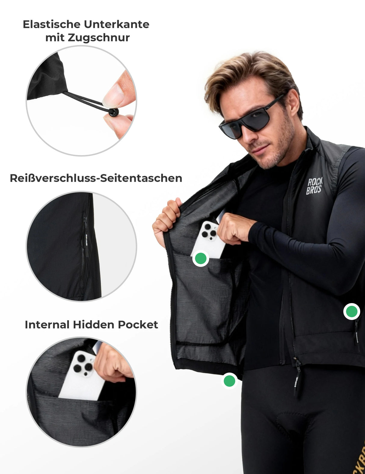 Fahrradweste Winddicht & Sonnengeschützt – Leicht, Atmungsaktiv & Schnelltrocknend