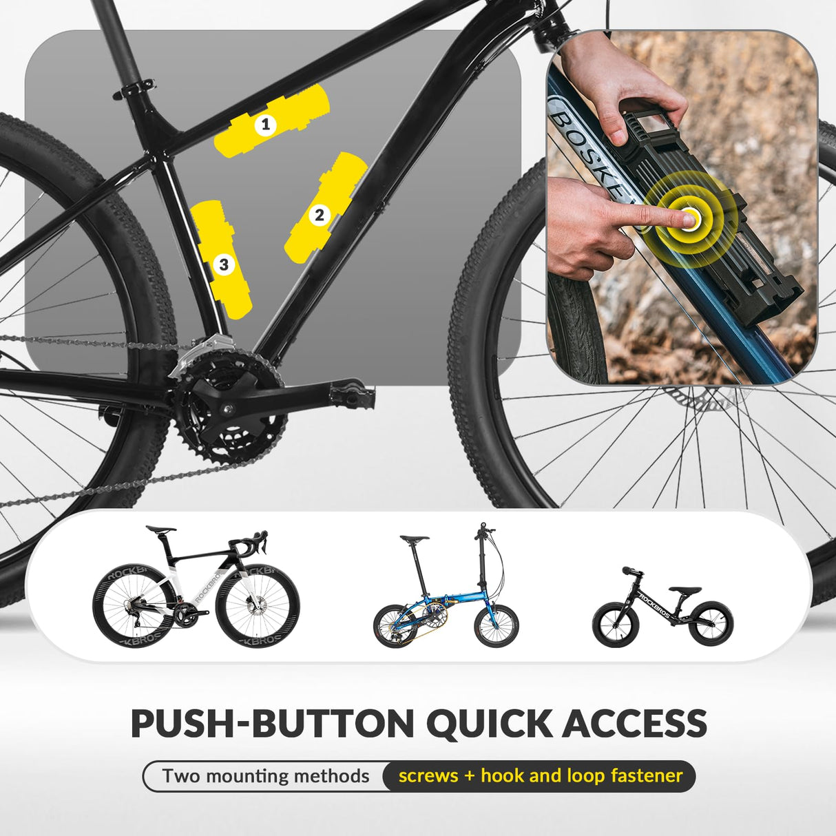 Faltschloss Fahrrad 88cm – Fahrradschloss mit Halterung