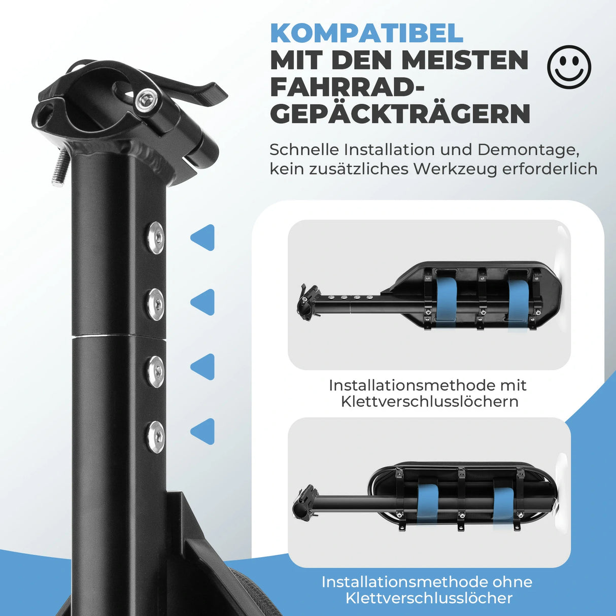 Fahrradtasche Erweiterbar – Bis 5 L, mit Schwamm als Fahrradsattel