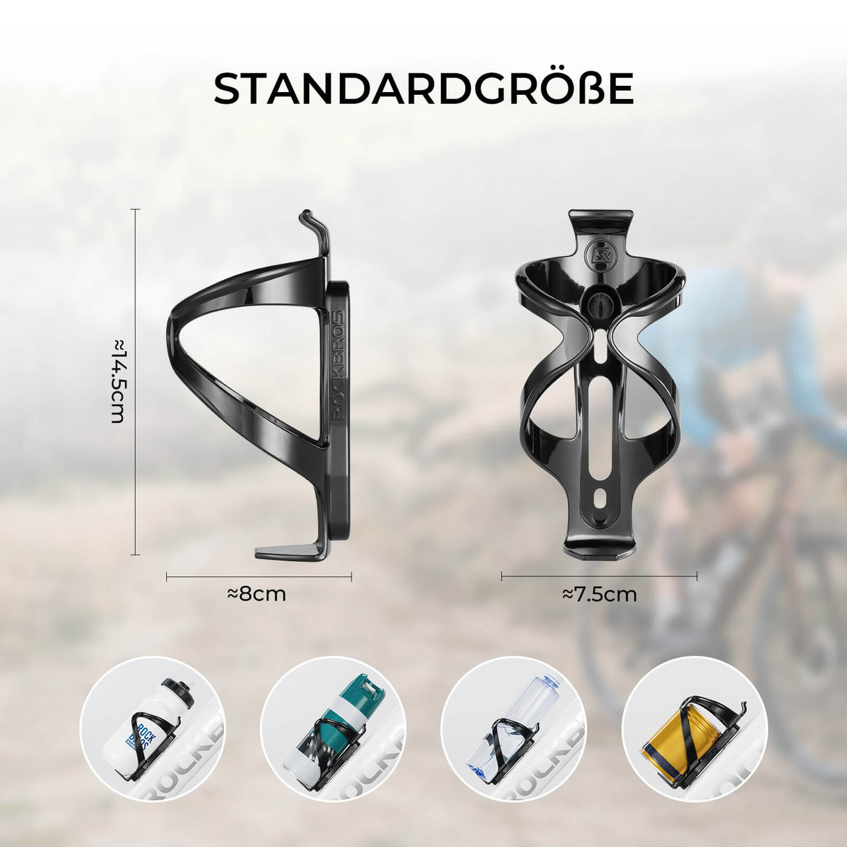 Flaschenhalter Fahrrad 2er-Pack – Leicht & Stabil aus PC-Material