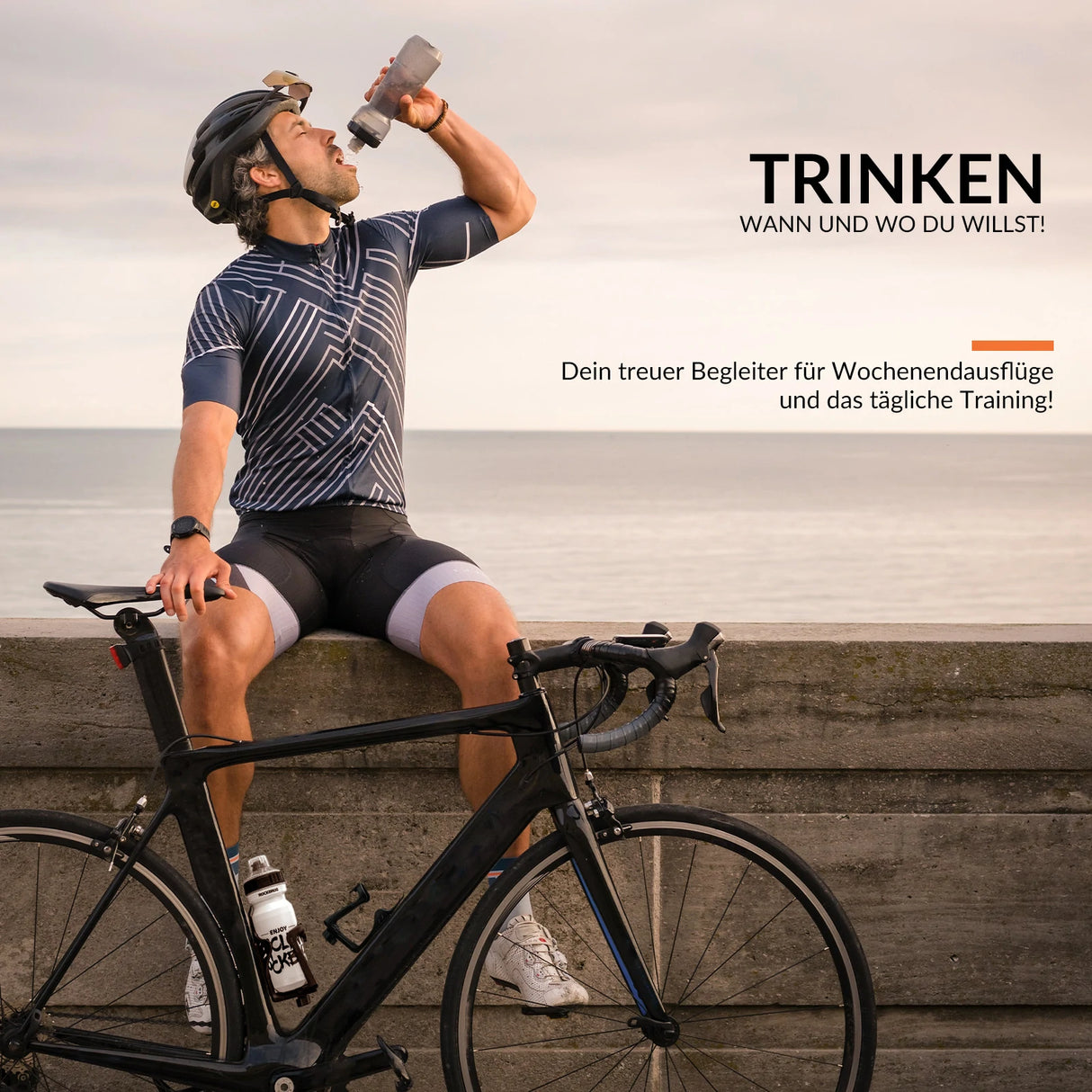 Flaschenhalter Fahrrad – Verstellbar für Flaschen 55–85 mm