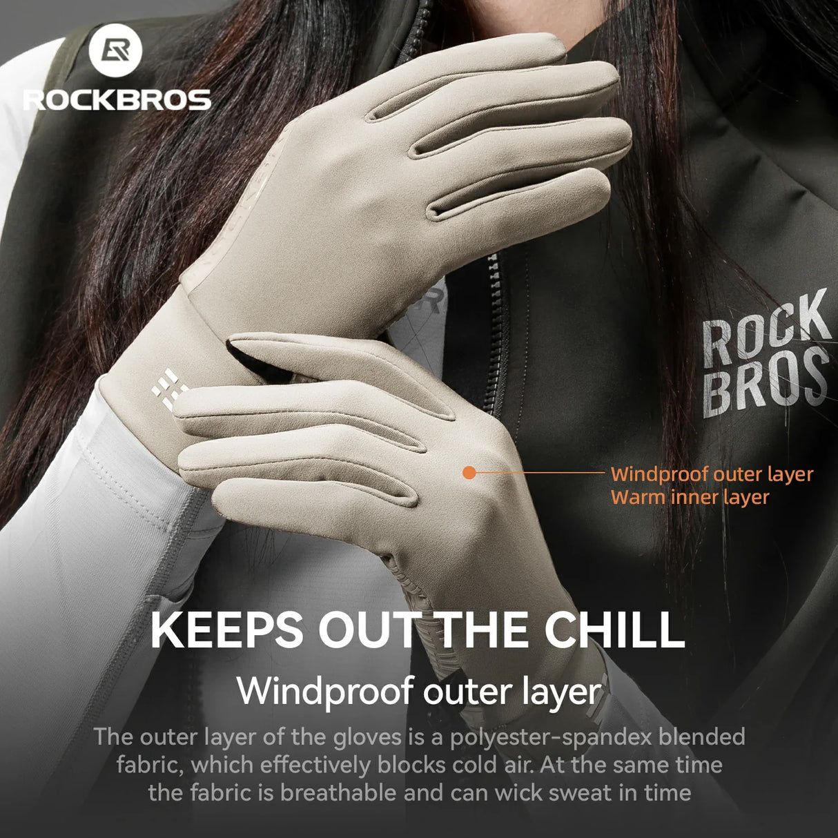 Graphene Winter-Fahrradhandschuhe von 5°C bis 15°C