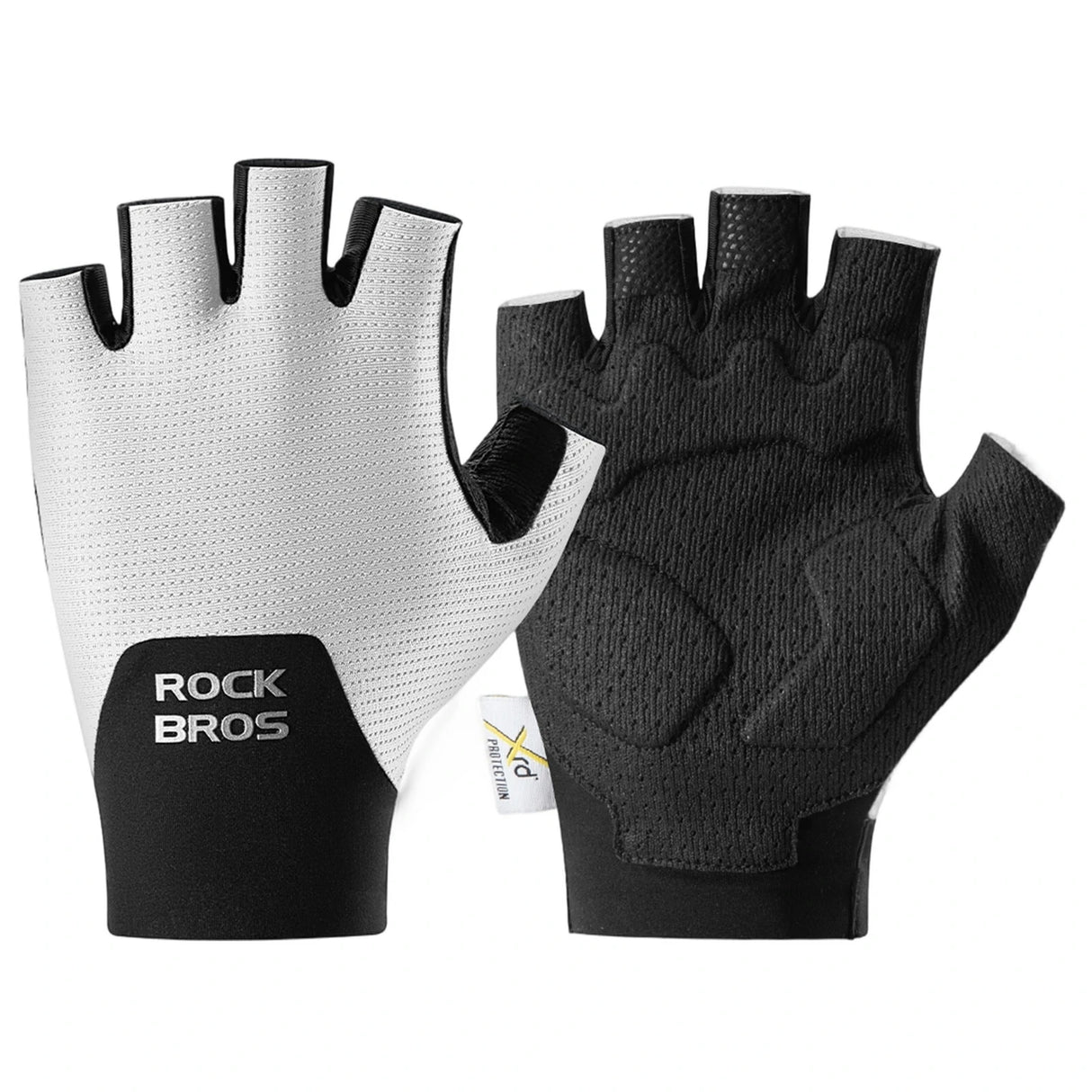 ROCKBROS Halbfinger Fahrradhandschuhe – Mit PORON XRD® Polster, Herren & Damen