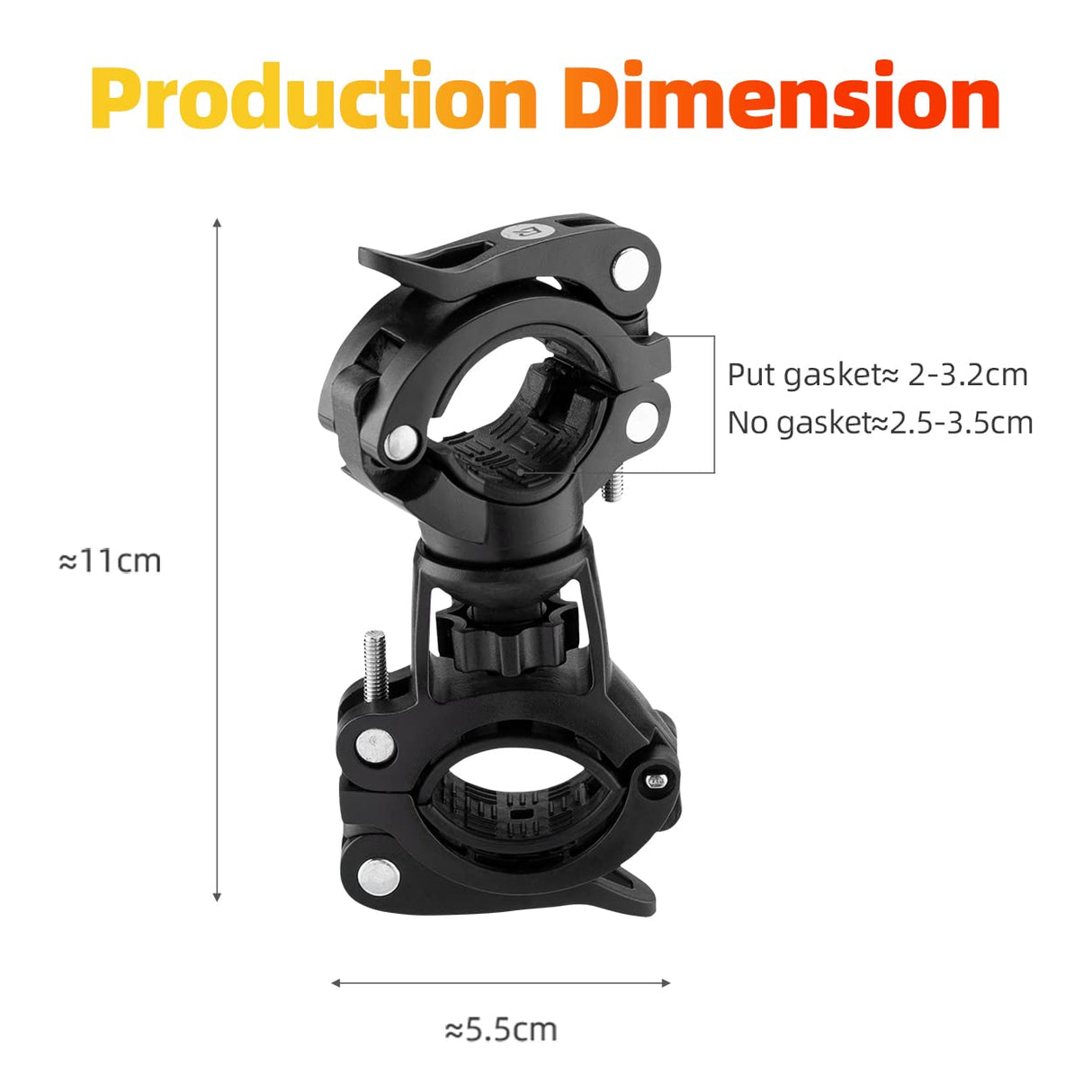 Halterung für Taschenlampe – Universell für Lenkerdurchmesser 20–35 mm