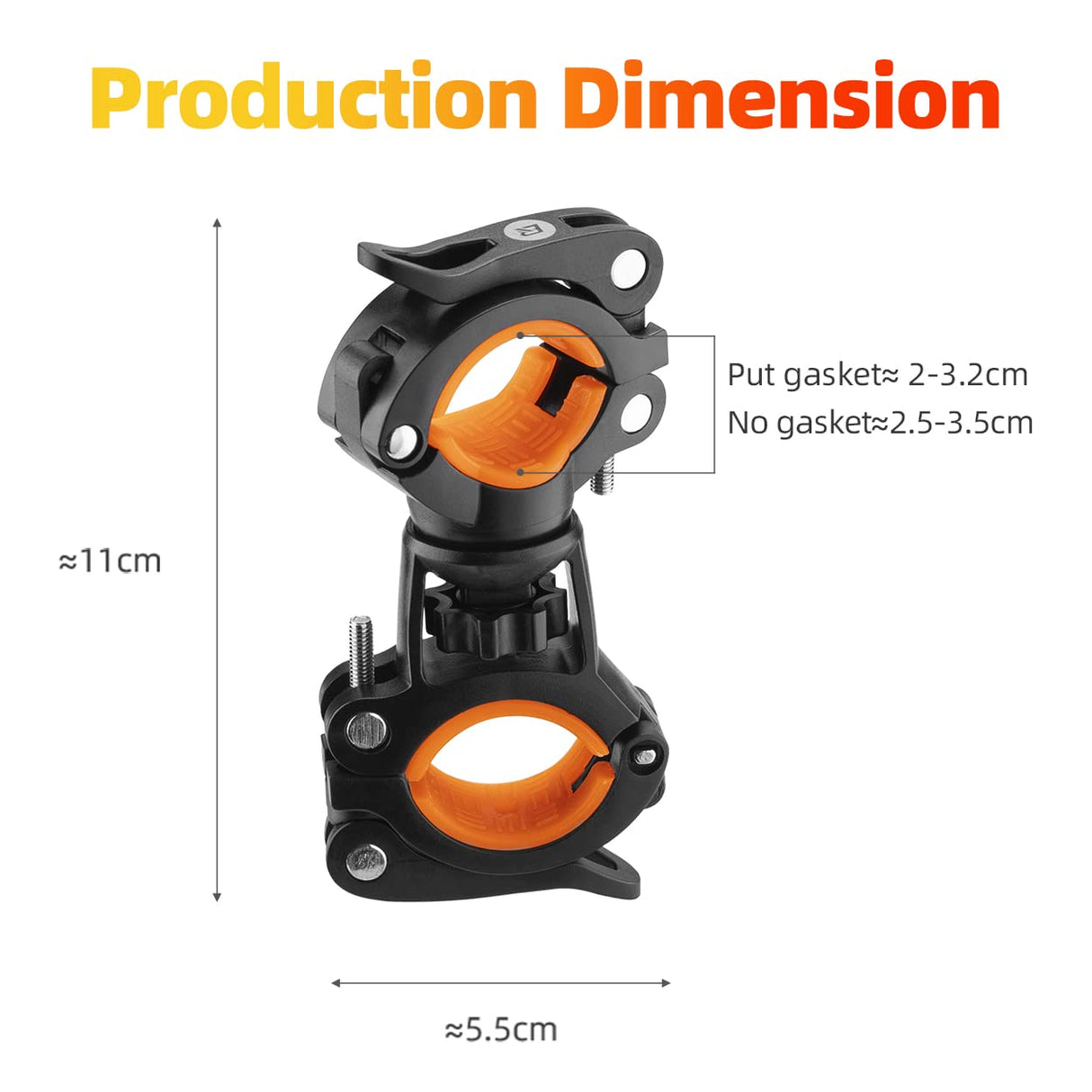 Halterung für Taschenlampe – Universell für Lenkerdurchmesser 20–35 mm
