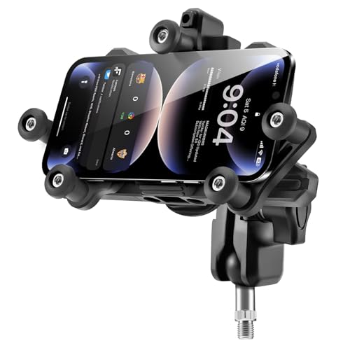 Handyhalterung Motorrad Universal Handyhalter Fahrrad mit Stoßdämpfer für 4.9-7.3 Zoll Smartphone - ROCKBROS-EU