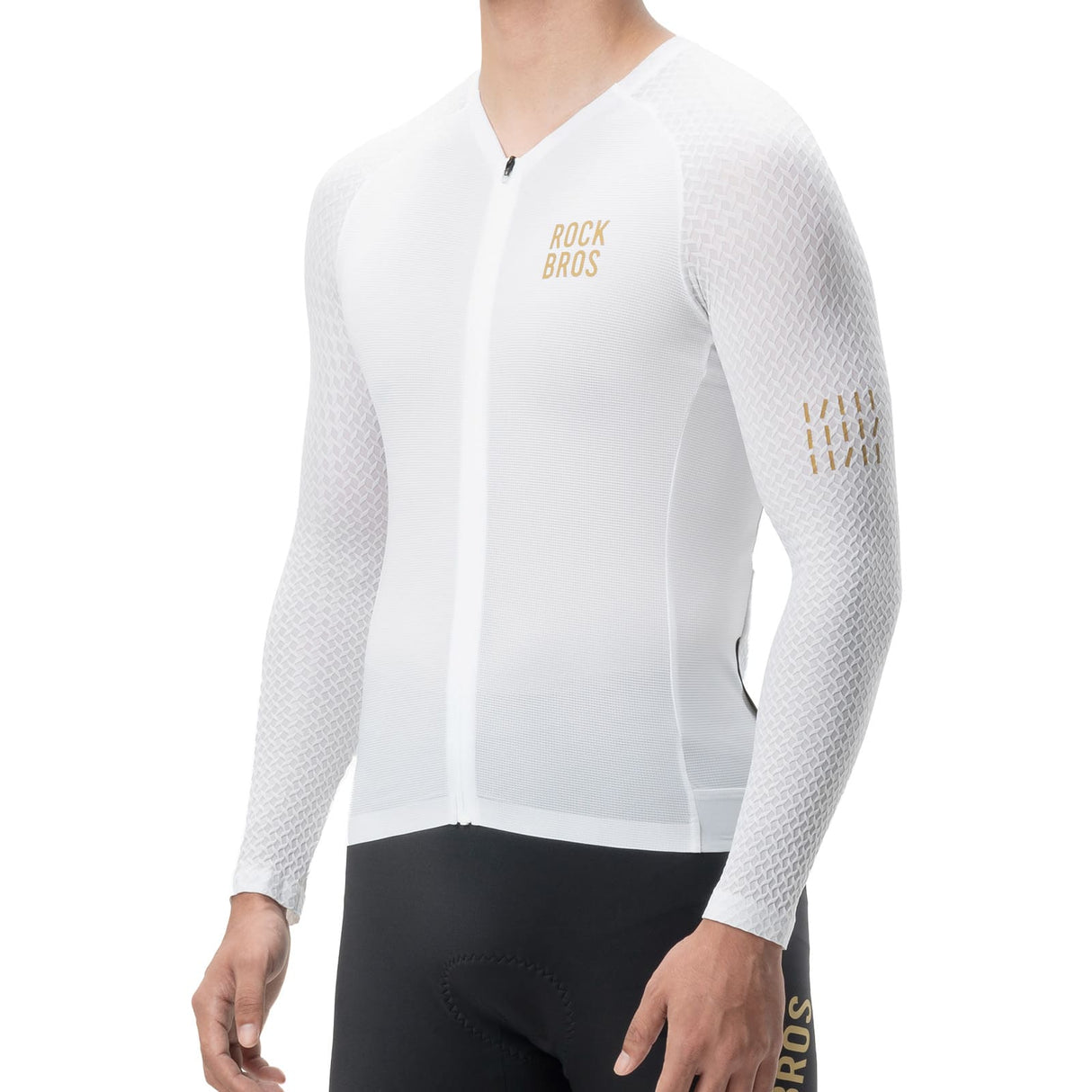ROCKBROS Herren Langarm-Radtrikot – Atmungsaktiv & Reflektierend mit 3D-Schnitt