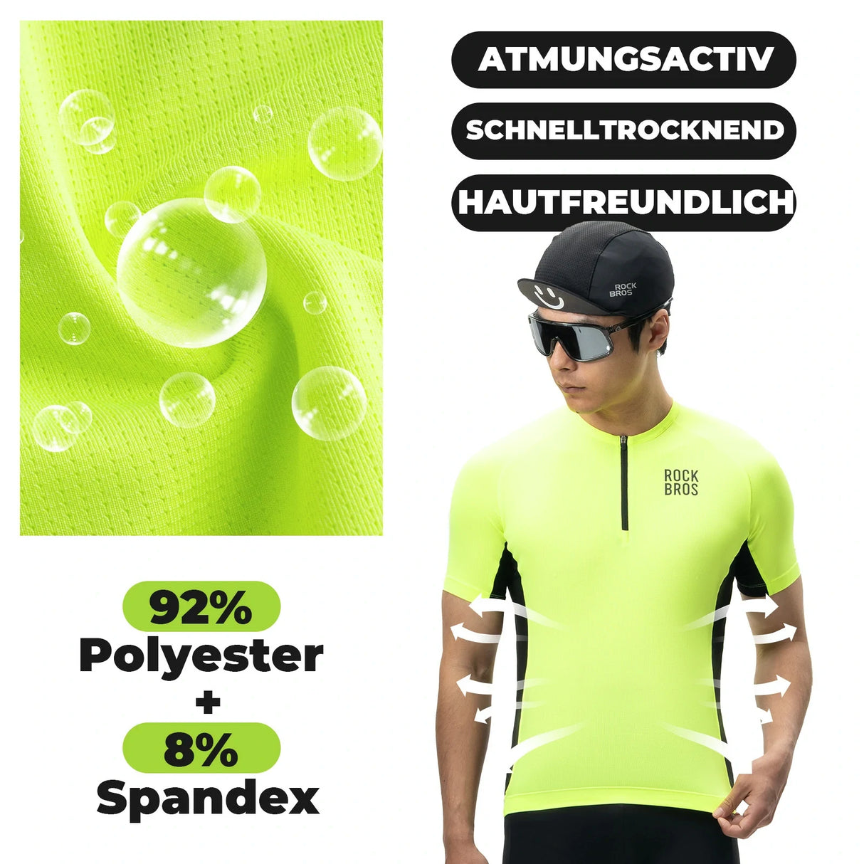 Herren Radtrikot – Kurzarm, atmungsaktiv & schnelltrocknend