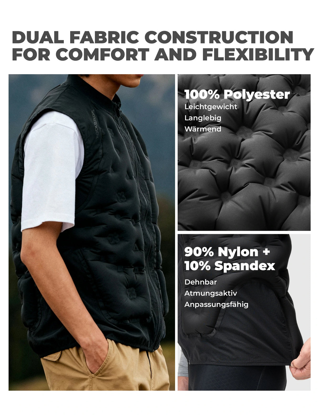 Leichte Thermo‑Fahrradweste mit 3D‑Air‑Layer‑Isolierung – MJ013