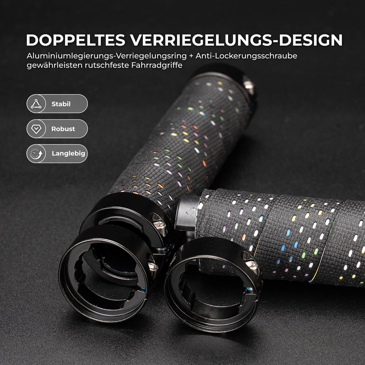 ROCKBROS Lenkergriffe – Doppelverschluss für 22 mm Lenker
