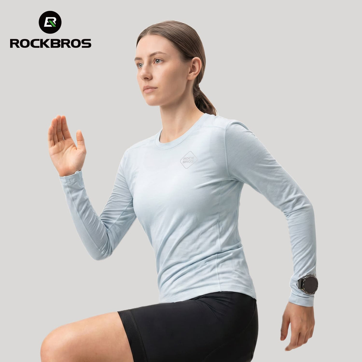 ROCKBROS Herren-Radtrikot aus Merinowolle und Tencel