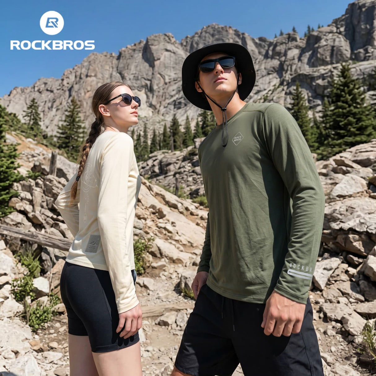 ROCKBROS Herren-Radtrikot aus Merinowolle und Tencel