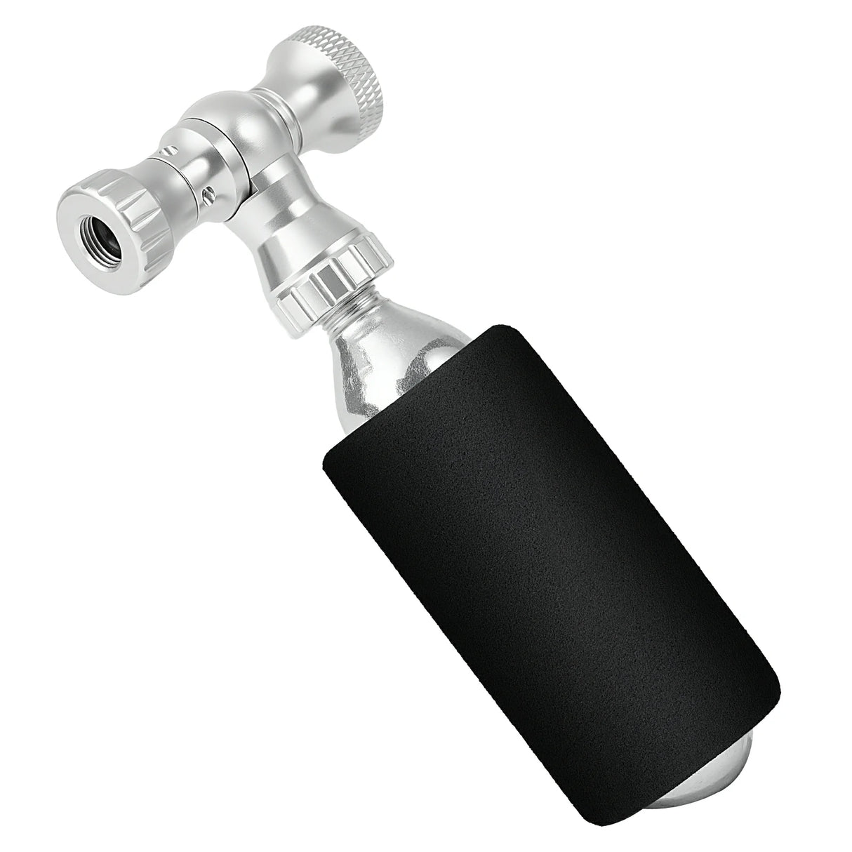 Mini-Fahrradpumpe mit CO₂-Adapter – Tragbar, Presta & Schrader Kompatibel, bis 80 PSI