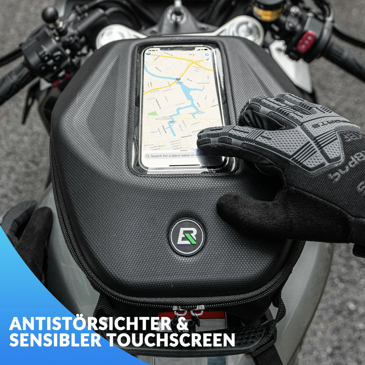 Motorrad‑Tankrucksack – Mit Regenschutz & abnehmbaren Schultergurten, 7 L