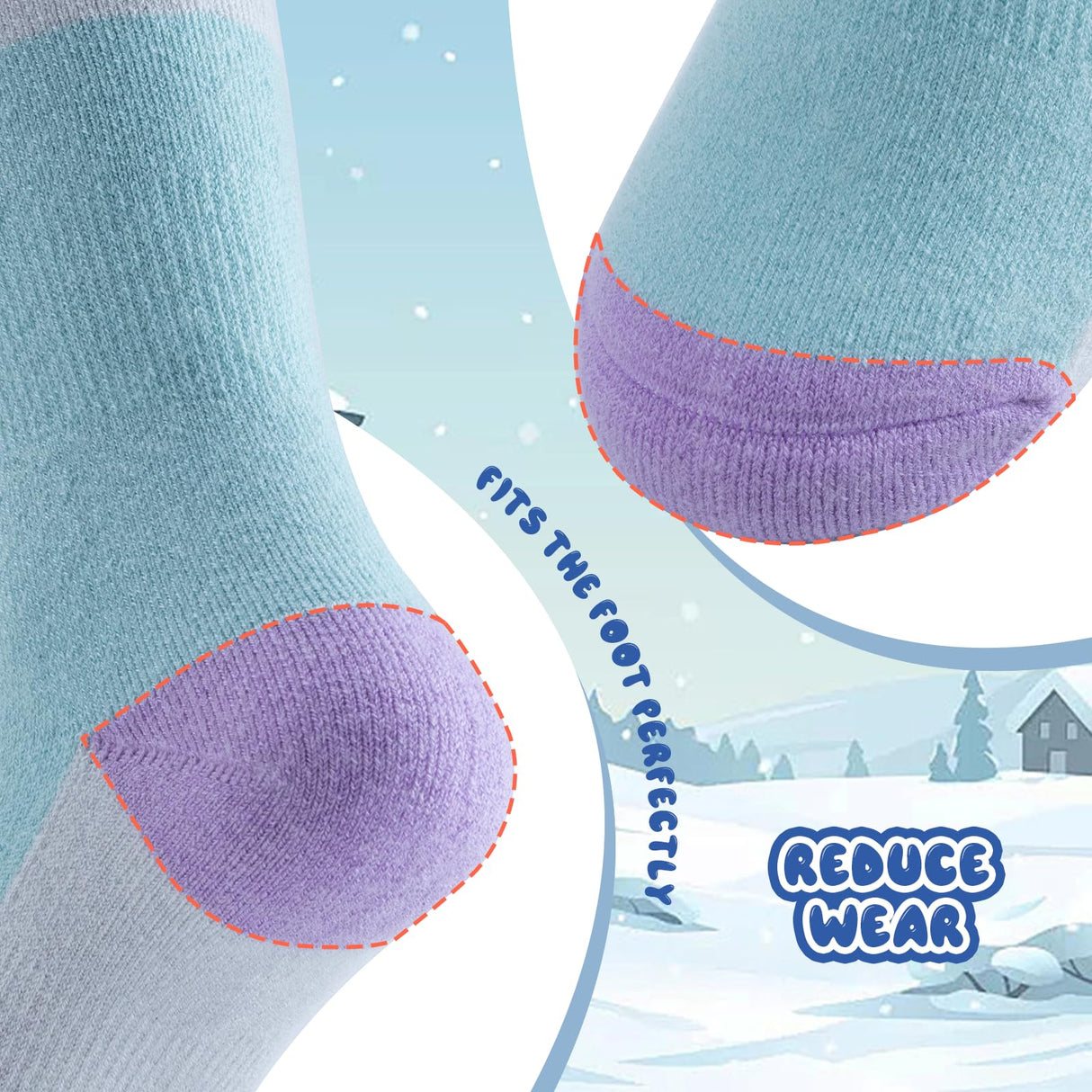 Qunature Jungen Skisocken – Kinder Thermosocken für winterlichen Spielspaß!