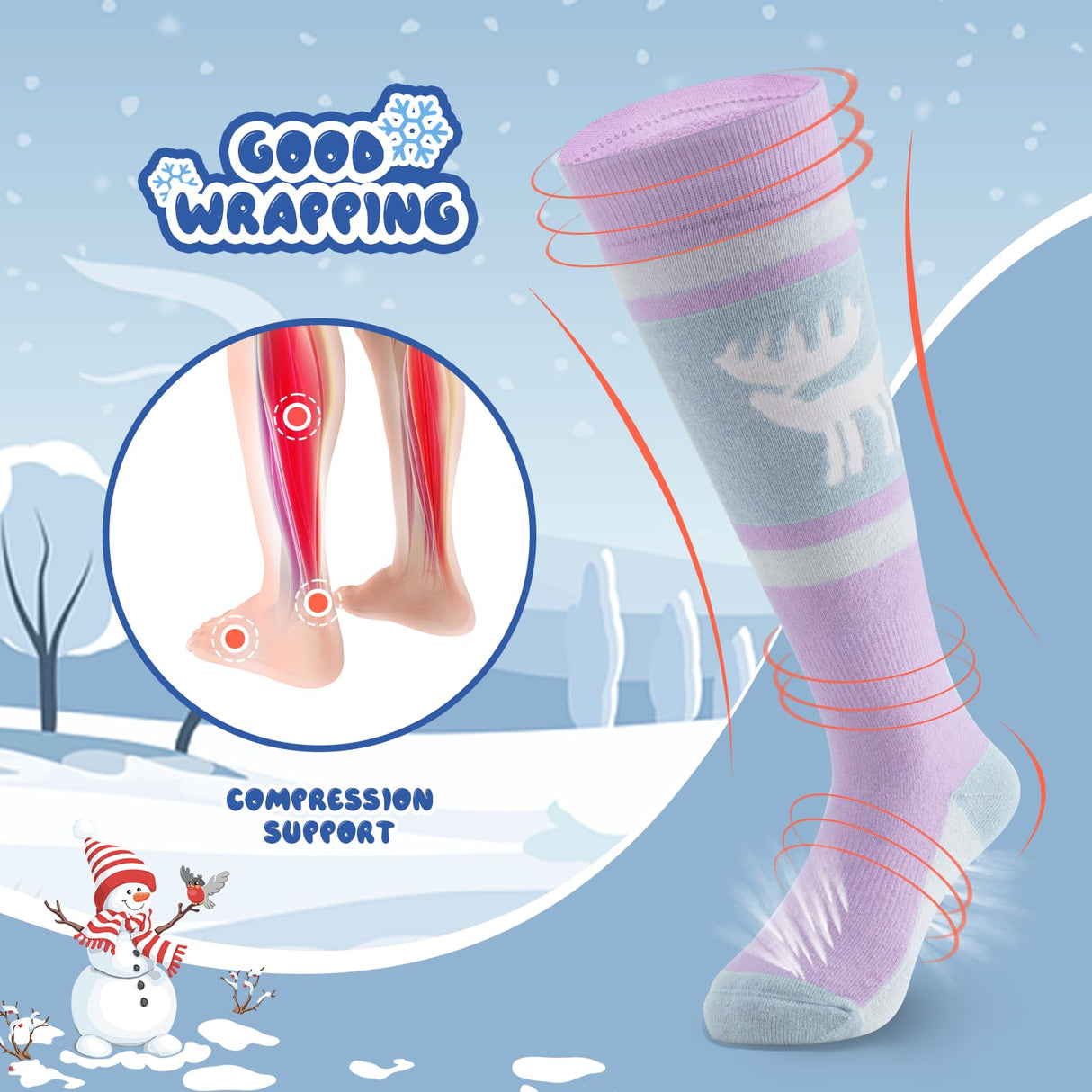 Qunature Jungen Skisocken – Kinder Thermosocken für winterlichen Spielspaß!