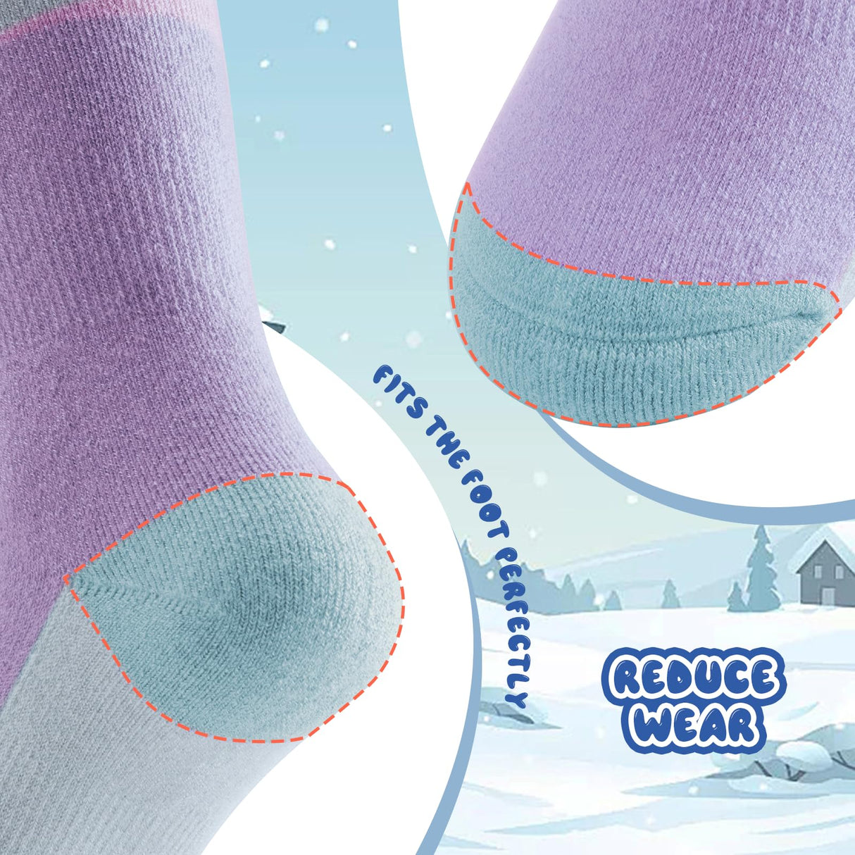 Qunature Jungen Skisocken – Kinder Thermosocken für winterlichen Spielspaß!