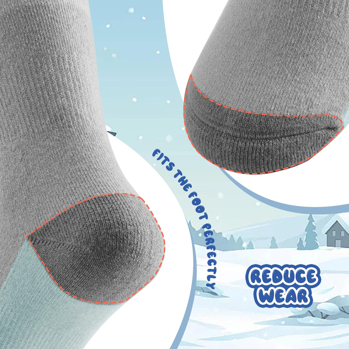 Qunature Jungen Skisocken – Kinder Thermosocken für winterlichen Spielspaß!