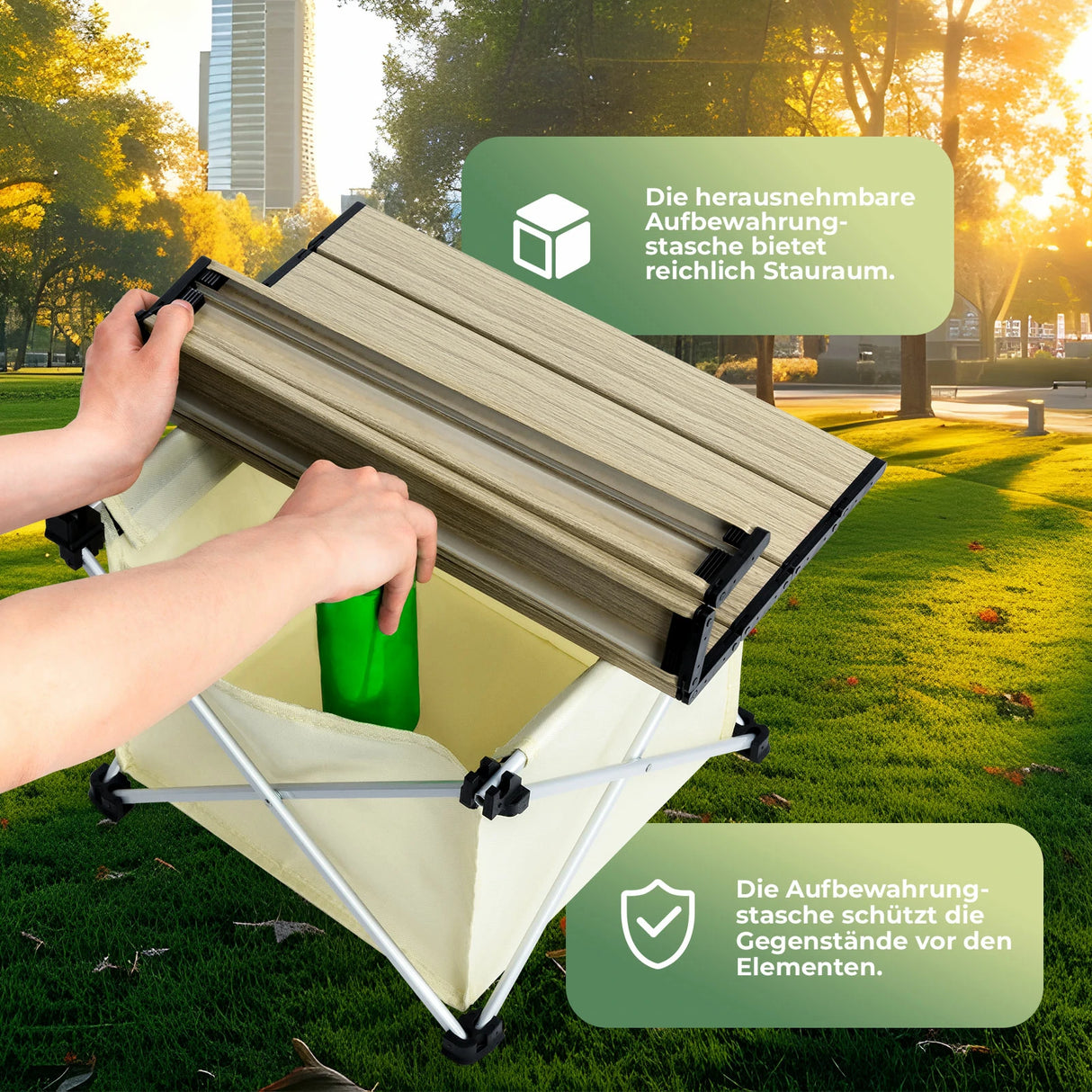 Qunature Klapptisch – Camping‑, Picknick‑ & Outdoortisch aus Aluminium