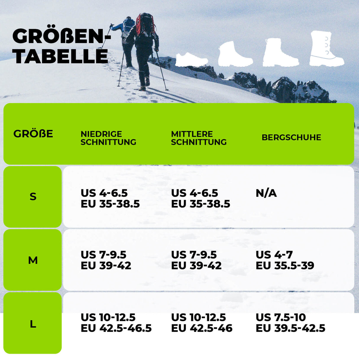 Qunature Leichtgewichtige Eispickel – Für Wander & Trekking