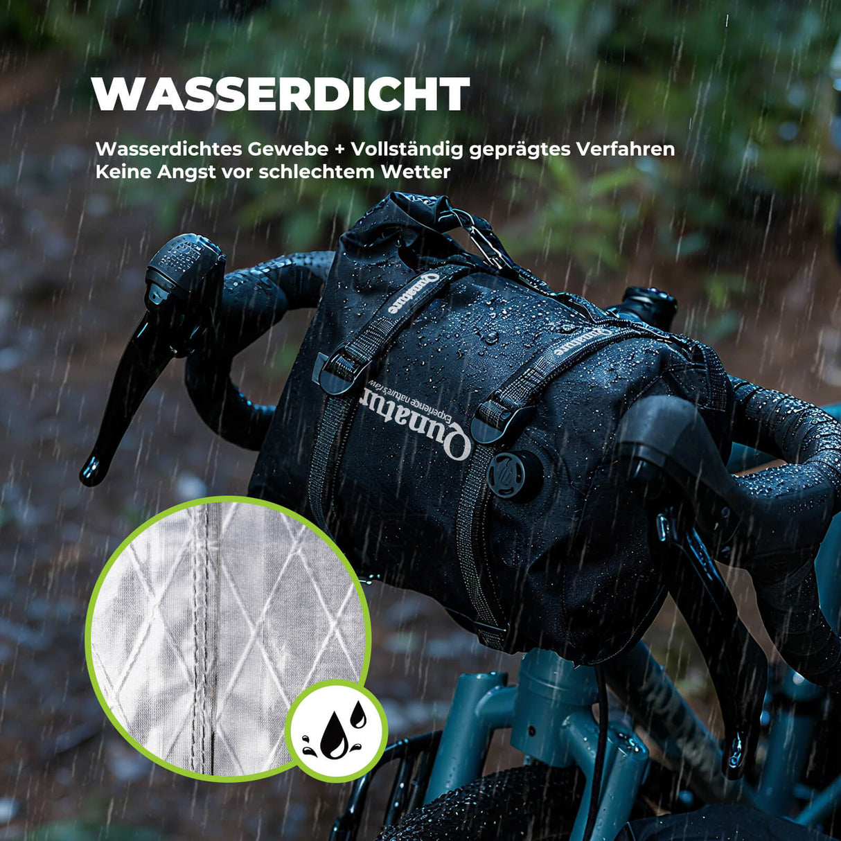 Qunature Lenkertasche 6L/12L – Wasserdicht & Leicht für Fahrrad und Outdoor
