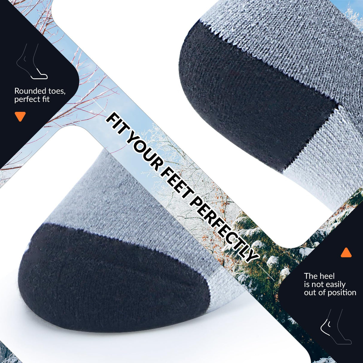 Qunature Kinder-Skisocken – Thermosocken aus Merinowolle für den Wintersport