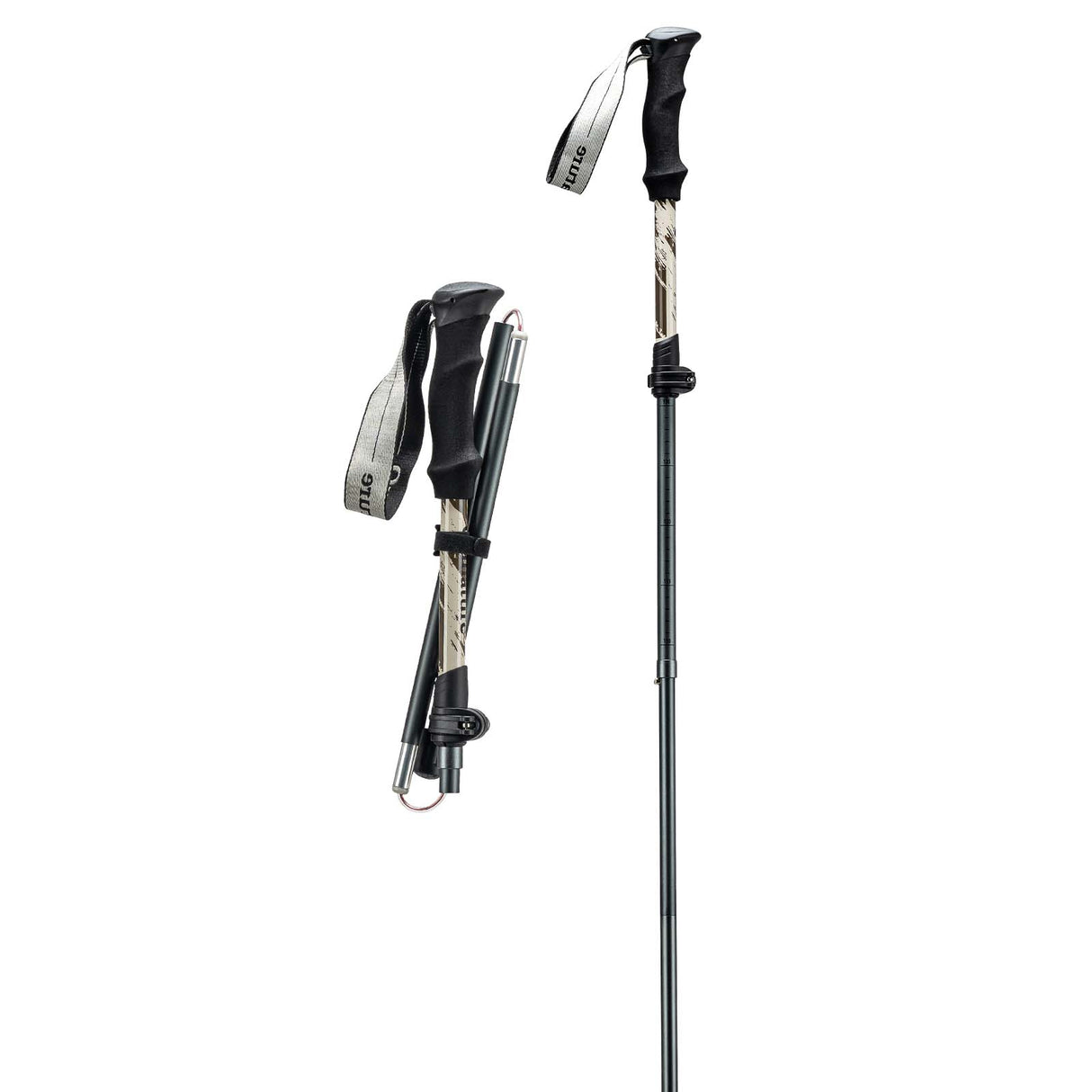 Qunature Trekkingst?cke Faltbar, EVA Anti-Rutsch-Griff Braun