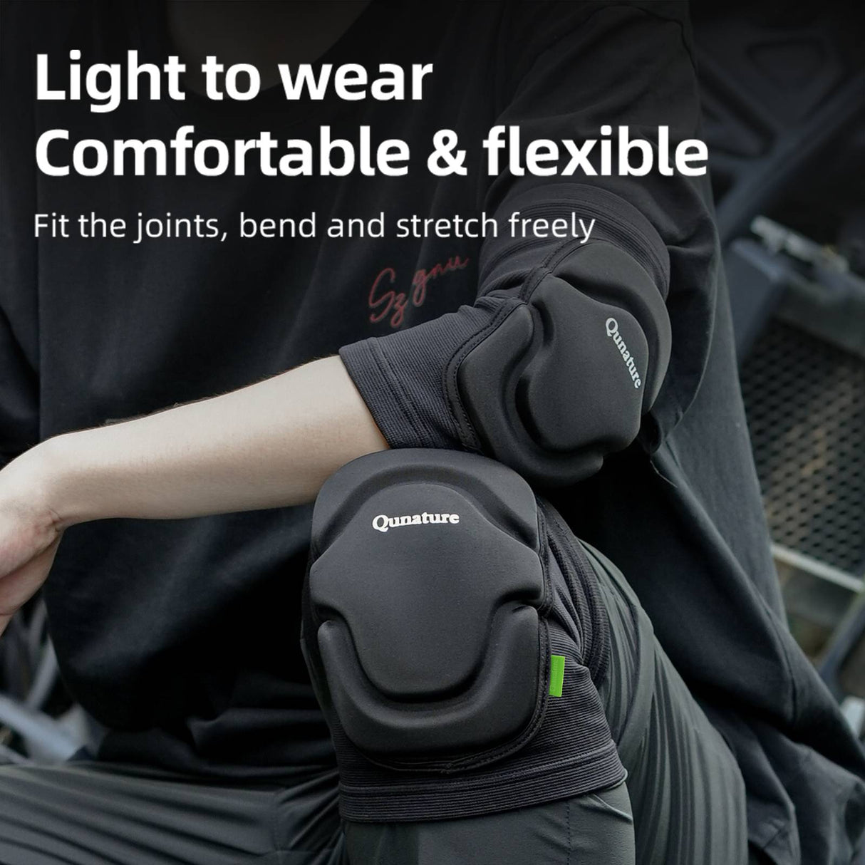 Qunature Verstellbare Weiche Ellenbogenschoner/Knieschoner mit SBR Polster