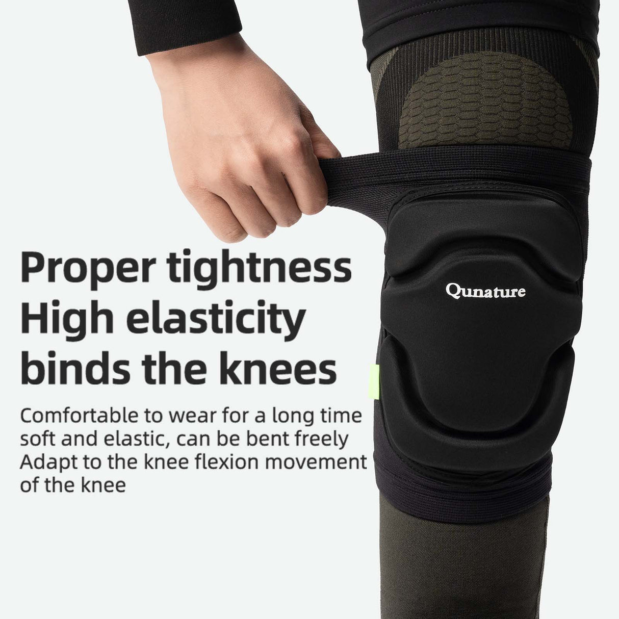 Qunature Verstellbare Weiche Knieschoner mit SBR Polster