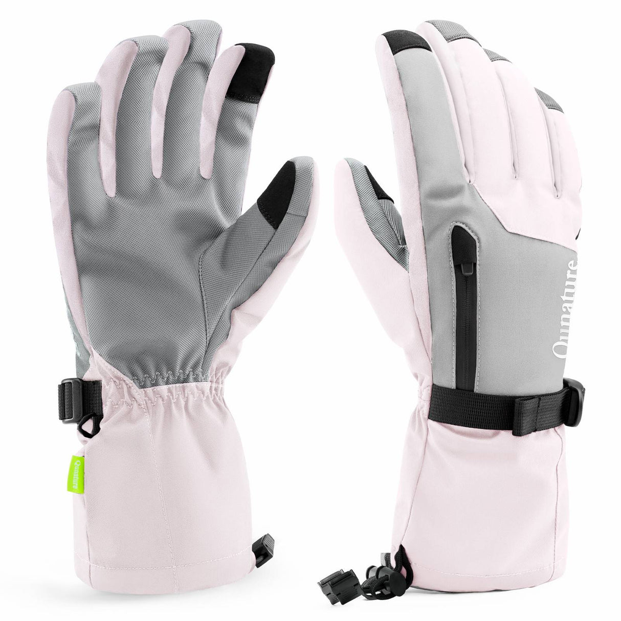 Qunature Winddichte Winterhandschuhe Ski/Fahrrad #Color_Rosa