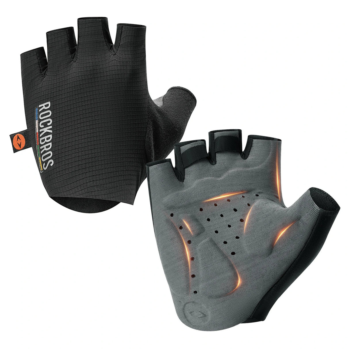 ROAD TO SKY Fahrradhandschuhe – Halbfinger, gepolstert, atmungsaktiv & rutschfest